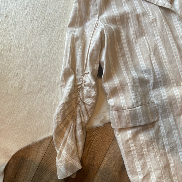 Free People Linen Fern Blazer striped oversized - Picture 4 of 12